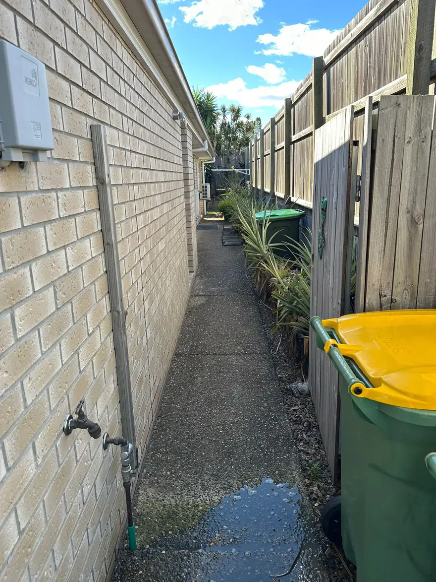 Driveway and paving pressure wash before